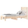 vidaXL daybed med udtr&aelig;k 2x(90x190) cm massivt fyrretr&aelig;