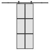 vidaXL skyded&oslash;r med hardwares&aelig;t 76x205 cm h&aelig;rdet glas og aluminium