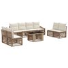 vidaXL Havesofa S&aelig;t 9 stk. Beige og cremehvid polyrattan