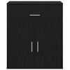 vidaXL Sideboard med skuffe Sort eg 60 x 31 x 70 cm Konstrueret tr&aelig;