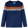 vidaXL Lang&aelig;rmet T-shirt til b&oslash;rn str. 104 marinebl&aring;