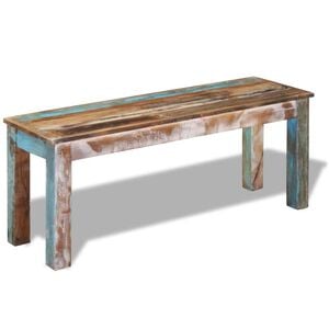 vidaXL b&aelig;nk 110x35x45 cm massivt genbrugstr&aelig;