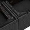 vidaXL Havesofa S&aelig;t med opbevaring 11 pcs Sort Poly rattan