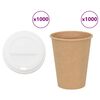 vidaXL kaffekopper af papir med l&aring;g 1000 stk. 12oz 300ml