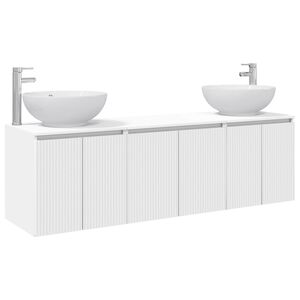 vidaXL Badev&aelig;relsesskabs&aelig;t 3 stk. Hvid 161,5 x 44,5 x 80 cm