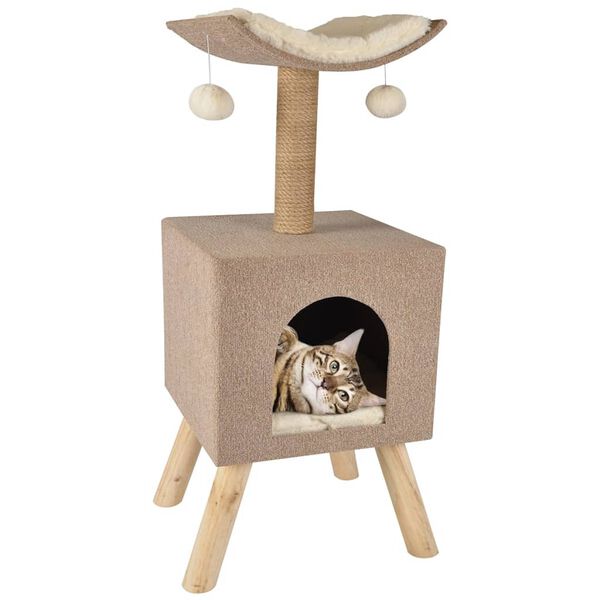 FLAMINGO kradsetr&aelig; til katte Scandi beige 43,5 x 40 x 54,5 cm 560554