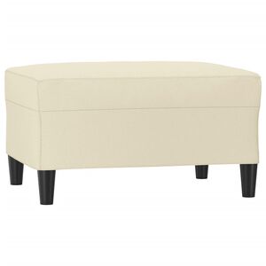 vidaXL fodskammel 70x55x41 cm kunstl&aelig;der cremefarvet