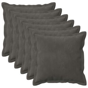 vidaXL Pudebetr&aelig;k 6 pcs HOUTEN M&oslash;rkegr&aring; 30 x 30 cm Fl&oslash;jl