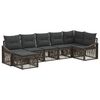 vidaXL Havesofa S&aelig;t 7 stk. Gr&aring; polyrattan
