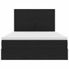 vidaXL Seng med opbevaring og LED med madras Sort 140 x 200 cm Fløjl