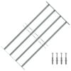 vidaXL Vinduesgitter 700-1050 mm Galvaniseret st&aring;l S&oslash;lv
