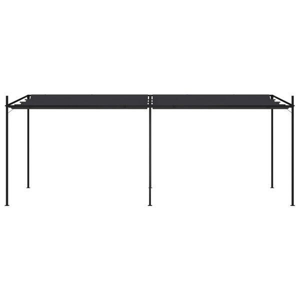 vidaXL havepavillon med udtr&aelig;kkeligt tag 600x300x233 cm antracitgr&aring;