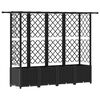vidaXL H&aelig;vet Bed med Trellis og Tag Sort 202 x 40 x 136 cm PP