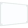 vidaXL K&oslash;kken bagv&aelig;g 2 pcs Transparent 90 x 60 cm h&aelig;rdet glas