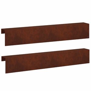 vidaXL D&aelig;kprofil til havekant 2 stk. 100 x 10 x 15 cm Cortenst&aring;l