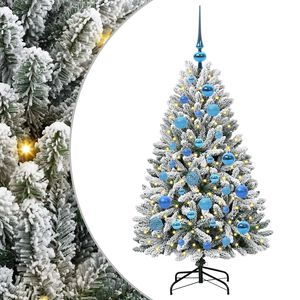 vidaXL Kunstigt juletr&aelig; 120 cm 150 LED'er Varm hvid PVC og St&aring;l
