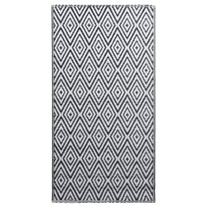 vidaXL udend&oslash;rst&aelig;ppe ARAKIL 120x180 cm PP hvid og sort