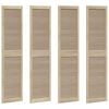 vidaXL Skabsd&oslash;r 4 pcs Naturfarvet 201 x 2,1 x 49,5 cm Massiv fyrretr&aelig;