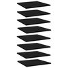 vidaXL boghylder 8 stk. 40x40x1,5 cm konstrueret tr&aelig; sort
