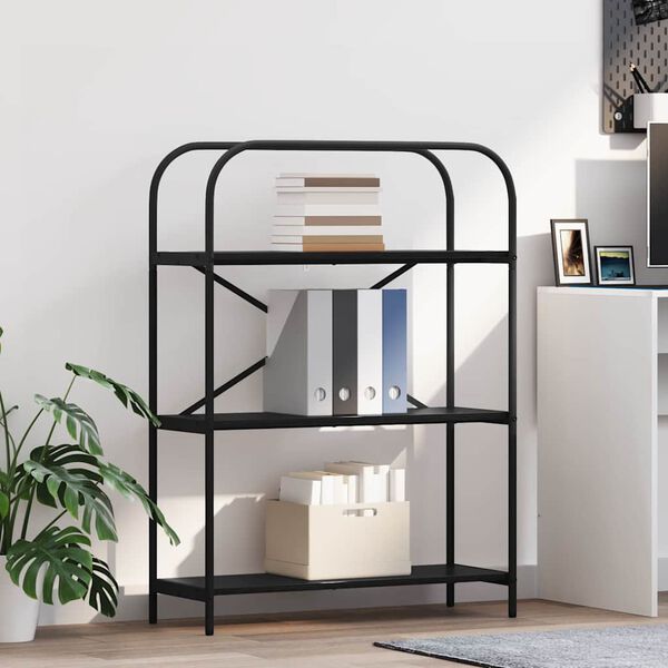 vidaXL Bogreol Sort eg 80 x 30 x 109 cm Konstrueret tr&aelig;