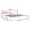 vidaXL sengeramme med sengegavl 180x200 cm massivt fyrretræ