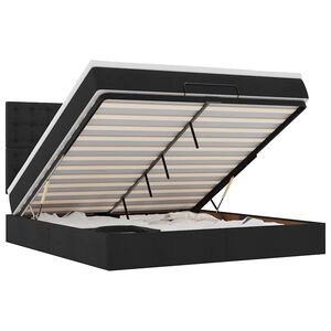 vidaXL osmannisk sengeramme med madras 160x200 cm stof sort