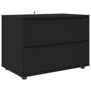 vidaXL Opbevaringsskab 80 x 48 x 57 cm Konstrueret tr&aelig; Sort