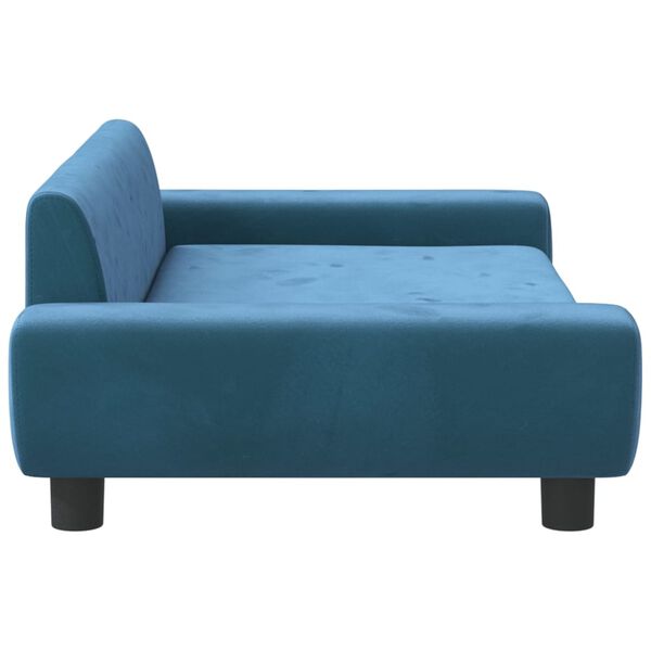 vidaXL sofa til b&oslash;rn 100x54x33 cm velour bl&aring;