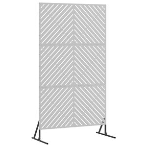 vidaXL Privatlivssk&aelig;rm 100 x 50 x 180 cm Galvaniseret st&aring;l S&oslash;lv