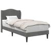 vidaXL Sengestel med hovedg&aelig;rde M&oslash;rkegr&aring; 90 x 190 cm Fl&oslash;jl
