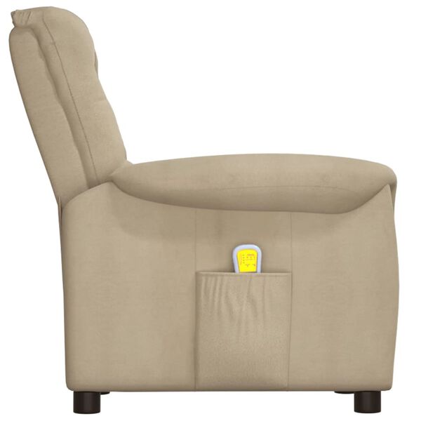 vidaXL massagestol mikrofiberstof lysegrå