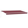 vidaXL Utr&aelig;kkelig Markise Bordeaux 400 x 200 cm Stof