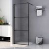 vidaXL brusev&aelig;g 80x195 cm klart sikkerhedsglas sort
