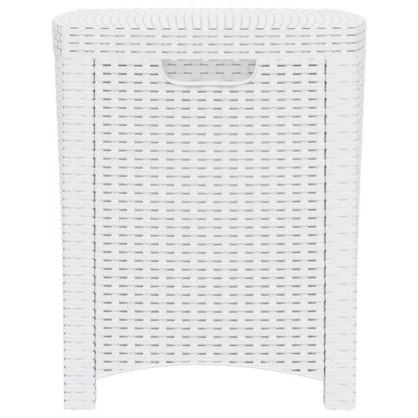 vidaXL opbevaringsboks til haven 39x39x46 cm polyrattan hvid