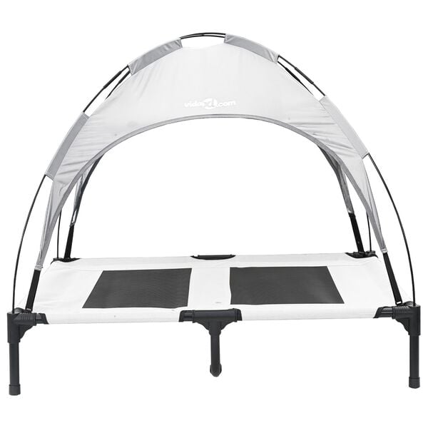 vidaXL Hundeseng Sølvgrå 92 x 77 x 82,5 cm Stål