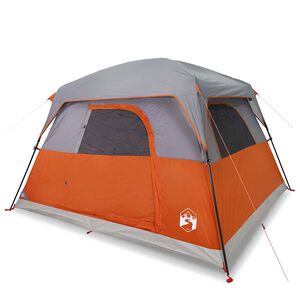 vidaXL 4-personers campingtelt vandt&aelig;t orange