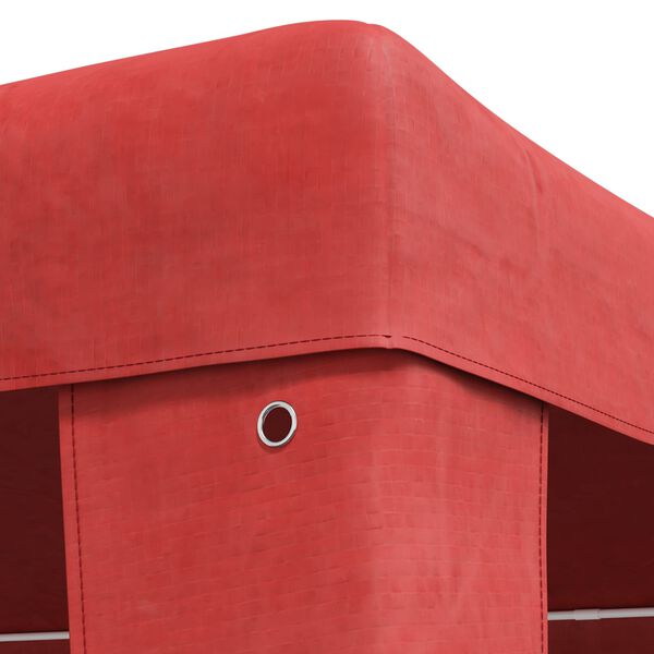 vidaXL Party Tent R&oslash;d 400 x 300 x 255 cm PE og st&aring;l