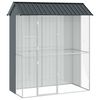vidaXL Fuglebur Antracit 215 x 110 x 247 cm Galvaniseret st&aring;l