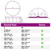 vidaXL Pool Dome Sort 592 x 590 x 275 cm