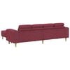 vidaXL Stue Sofa 3 pcs Vinr&oslash;d Polyester