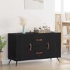 vidaXL Sideboard med skuffe Sort eg 100 x 36 x 60 cm Konstrueret tr&aelig;