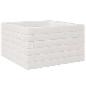 vidaXL plantekasse 40x40x23 cm massivt fyrretr&aelig; hvid