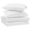 vidaXL Sommer dyne med pude 3 stk. Hvid Mikrofiber