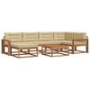 vidaXL Udend&oslash;rs sofagruppe med pude 7 pcs Naturlig og Beige