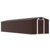 vidaXL haveskur 257x990x181 cm galvaniseret st&aring;l brun