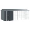 vidaXL Fuglebur Antracit 645 x 310 x 247 cm Galvaniseret st&aring;l