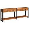 vidaXL Konsolborde 2 stk. Brun 200 x 33 x 75 cm Massivt Akacietr&aelig;