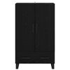 vidaXL Highboard med skuffe Sort eg 69,5 x 30 x 115 cm Konstrueret tr&aelig;