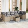 vidaXL Havesofa Sæt Beige 55 x 55 x 37 cm polyrattan