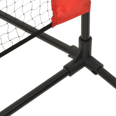 vidaXL tennisnet 500x100x87 cm polyester sort og rød